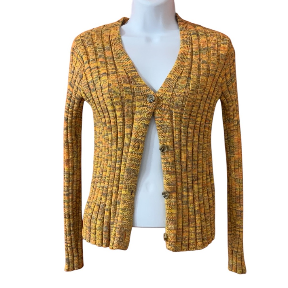 Forever 21 Kids Orange Multi Colored Cardigan 13/14